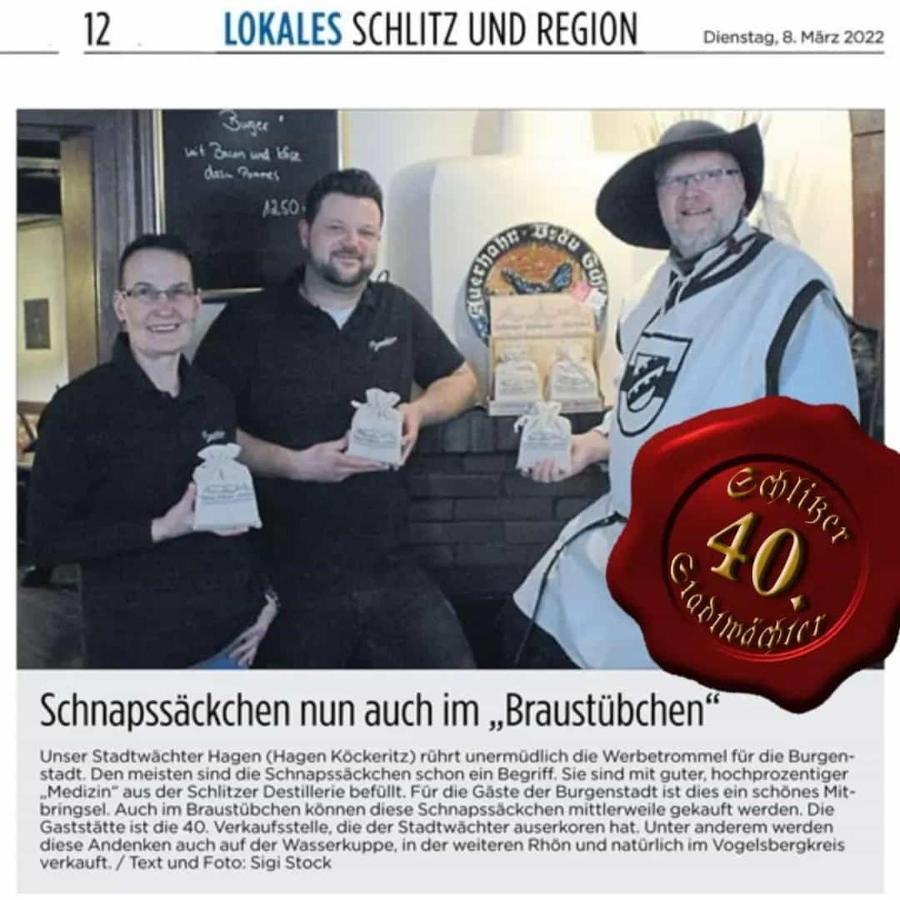 Hotel Gaststaette Braustuebchen Schlitz Exteriér fotografie